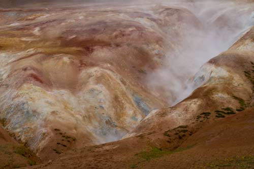 solfatare-islande avec des enfants Leirhnjùkur