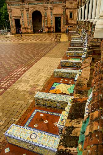 plaza-de-espagna-Séville avec des enfants -Andalousie