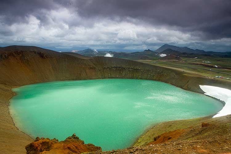 cratere-volcan viti-Islande