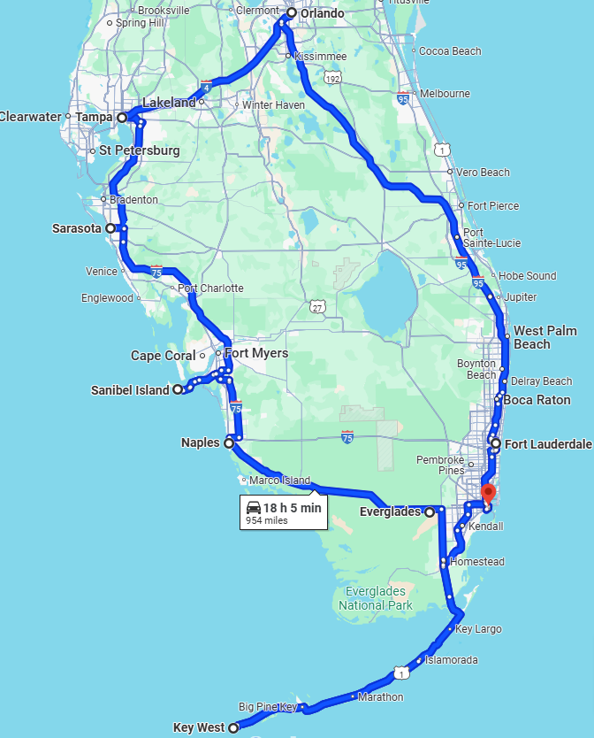 circuit 10 jours floride